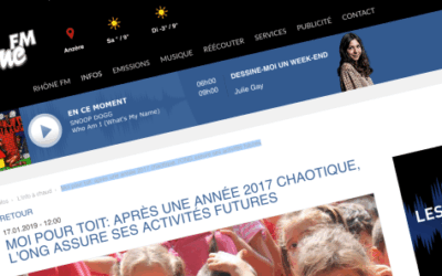 Moi pour toit: après une année 2017 chaotique, l’ONG assure ses activités futures